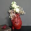 White Vase Heart Shape Resin Ornament Model Room Countertop Living Room Vase Dining Table Dried Flower Arrangement