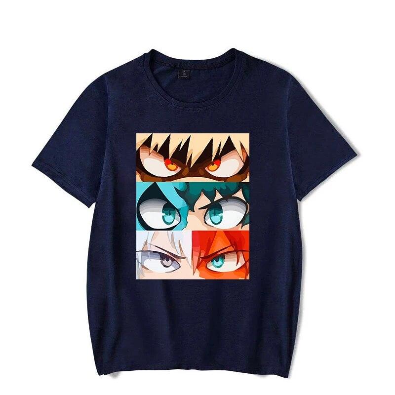 Hot Deku Bakugou Katsuki Todoroki Shoto Printed T-shirts for Women Unisex Summer Tee Shirt Anime Casual Short Sleeve Tops