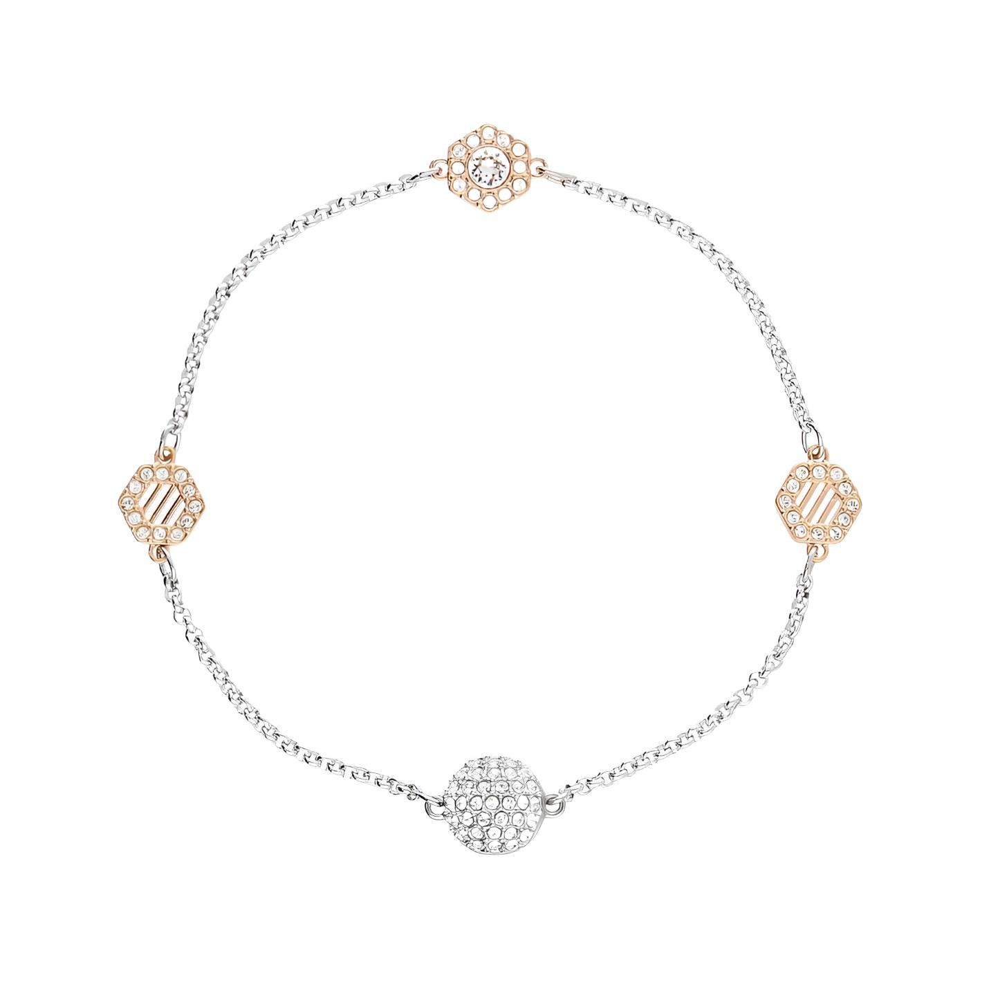 Swarovski Remix Invisible Magnetic Bracelet Rose Gold Women bracelets 5371191 Box (Random Color),M