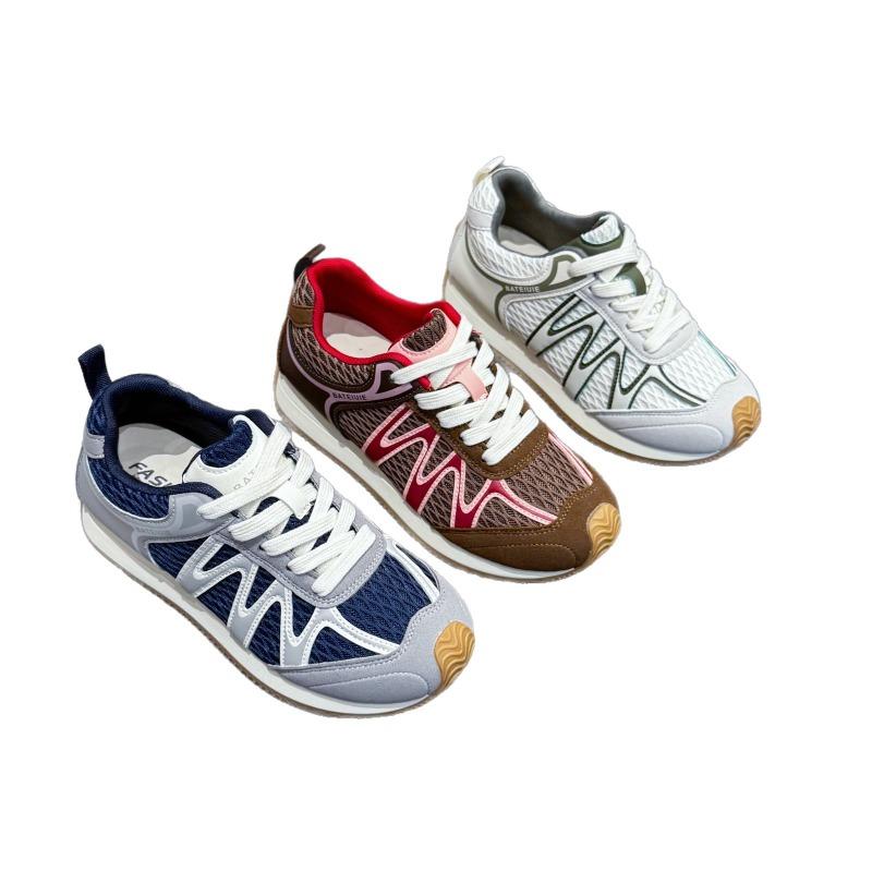 Retro women's new versatile casual sneakers flat-soled mesh breathable summer and autumn