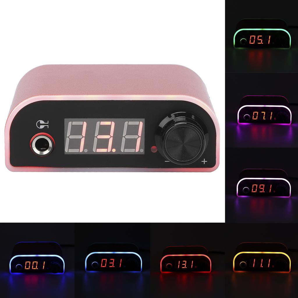 Tattoo Power Supply LCD Display Adjustable Tattoo Machine Power Supply Red (100‑240V)