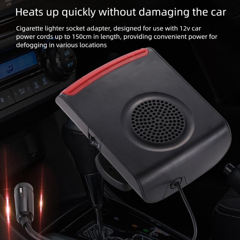 Vehicle Heating Cooling Fan Windshield Defogger Demister Defroster Car Heater Self Adhesive Electric Heater Cooling Fan