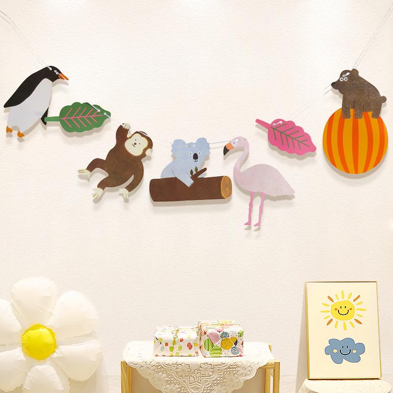 Banner zum ersten Geburtstag des Babys: Kinderwimpelkette für die Kindergarten-Dekoration