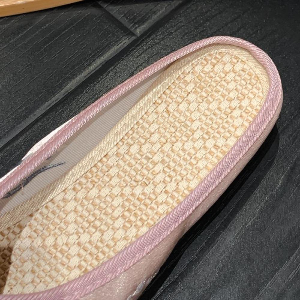 Soft Bottom Embroider Hanfu Slippers Flower Satin Sandals  Hanfu Accessories