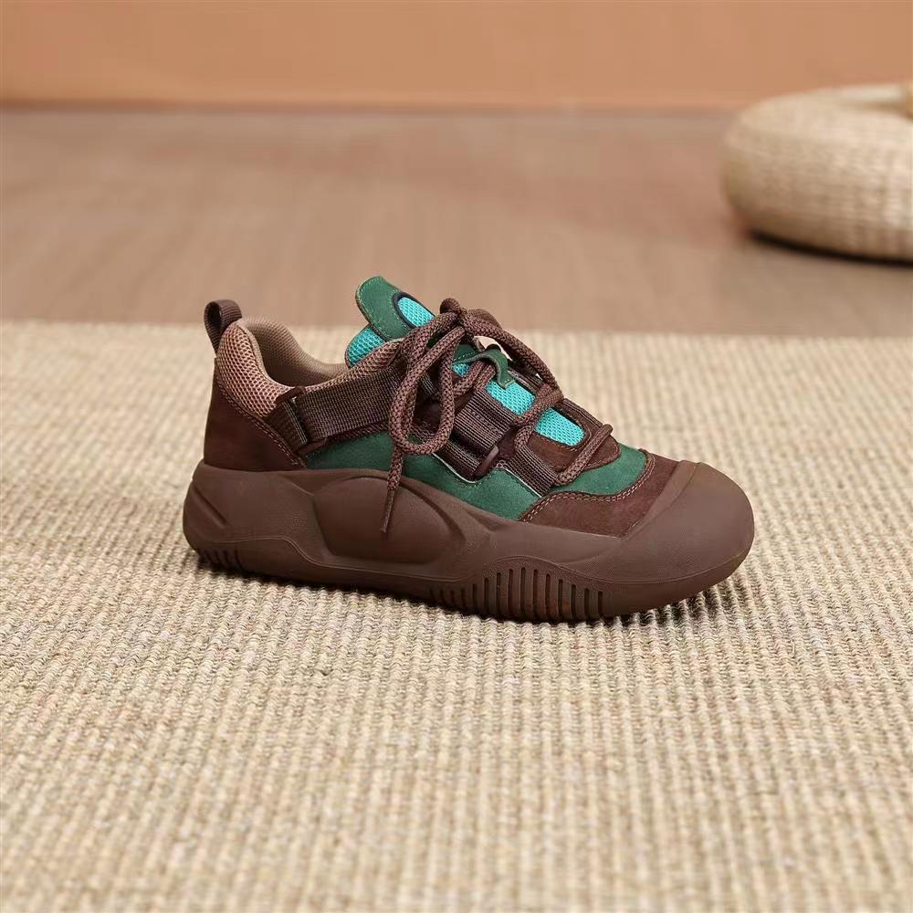 

Leisure Sports Women s Shoes 2026 Autumn New Colored Thick Sole Elevated Casual Shoes Running Versatile Vulcanized Shoes Trafza 40 зелений
