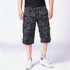 Heren Relaxed Fit 3/4 Cargo Shorts Elastische Taille Lichtgewicht Meerdere Zakken Casual Losse Rechte Pijpen Broek