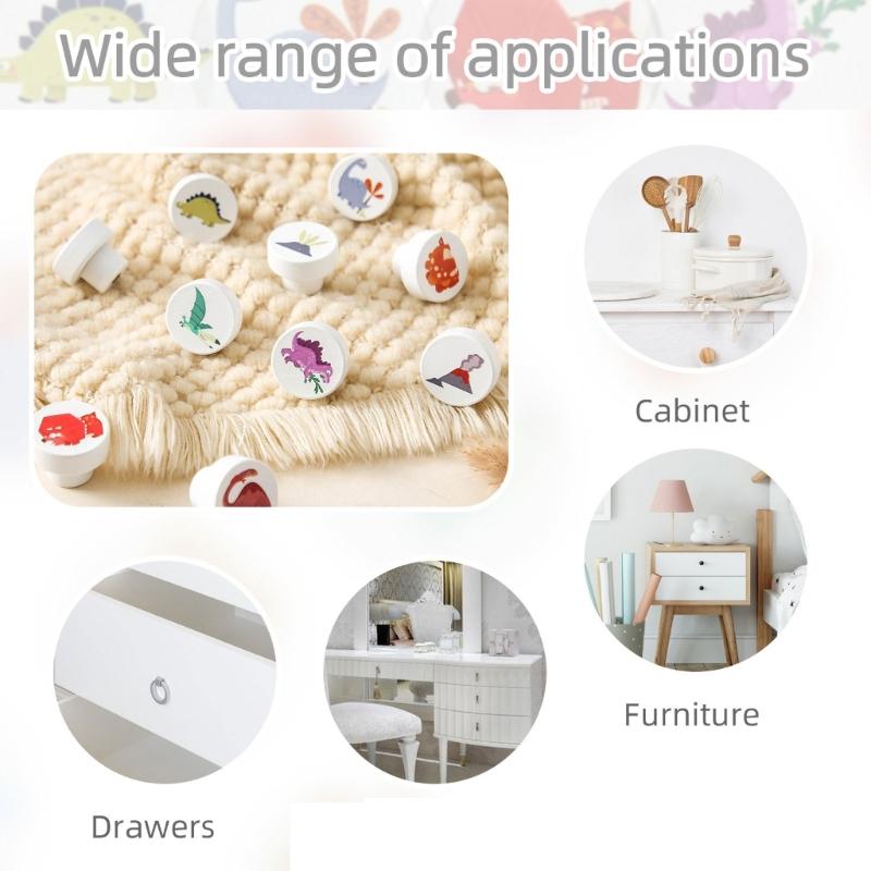 Attractive Animal Shape Round Wooden Drawer Handle Multifunctional Cabinet Pull