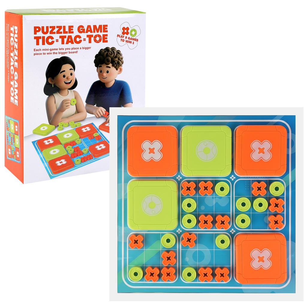 Tic Tac Toe Bolt Game, Original Family Party Board Games, Portable Travel Games for Car Ride, Toys Gift Idea for Kids & Adults