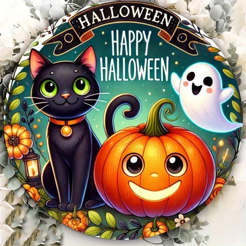 2D Flat Hanging Decorative Metal Sign Hand Painted Art