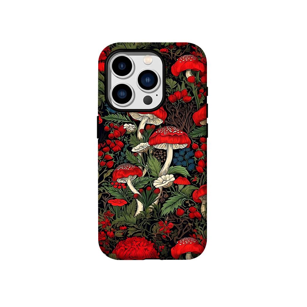 

Luxury Clmj Lily Rose Mushroom Phone Case for iPhone 17 16 15 14 13 12 11 X XS Air Pro Max Plus Luxury Double-layer Back Cover iPhone 12 ProMax