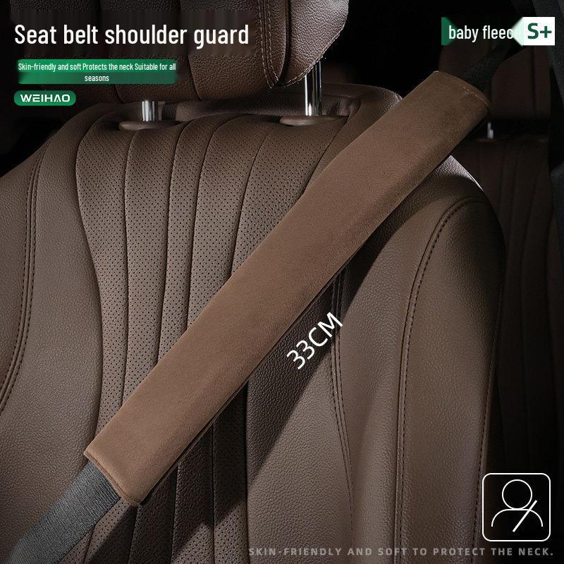 Luxurious Baby Velvet 33cm Seat Belt Shoulder Pad for Mercedes Li Xiang