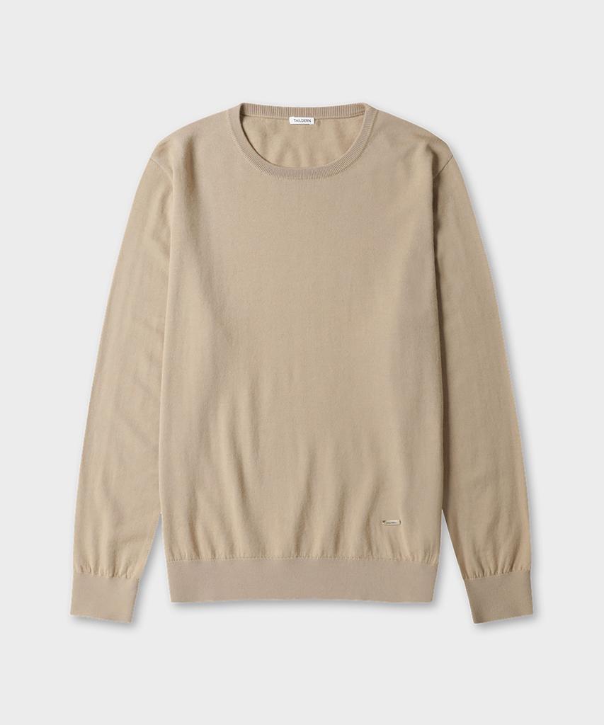 TAILDERN William Lightweight Crewneck Sweater Wool Beige