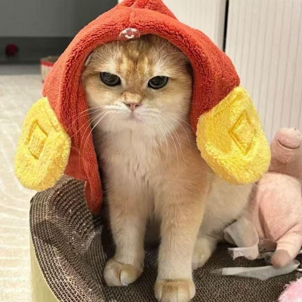 God of Wealth Shape Hair Drying Cap Absorbent No Pilling Hair Drying Towel Quick-Drying No Shedding Hair Wrap