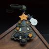 Handmade Leather Key Bag Keychain In the Shape of a Christmas Tree Christmas Series Cute Gift