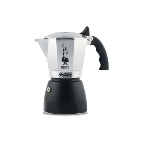 BIALETTI Silver 2-Cup Stovetop Espresso Maker, Bricca 6782