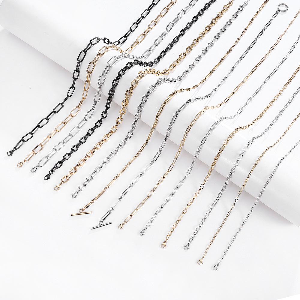 Durable Stainless Steel Necklace - Multiple Models, Waterproof, Non-Fading