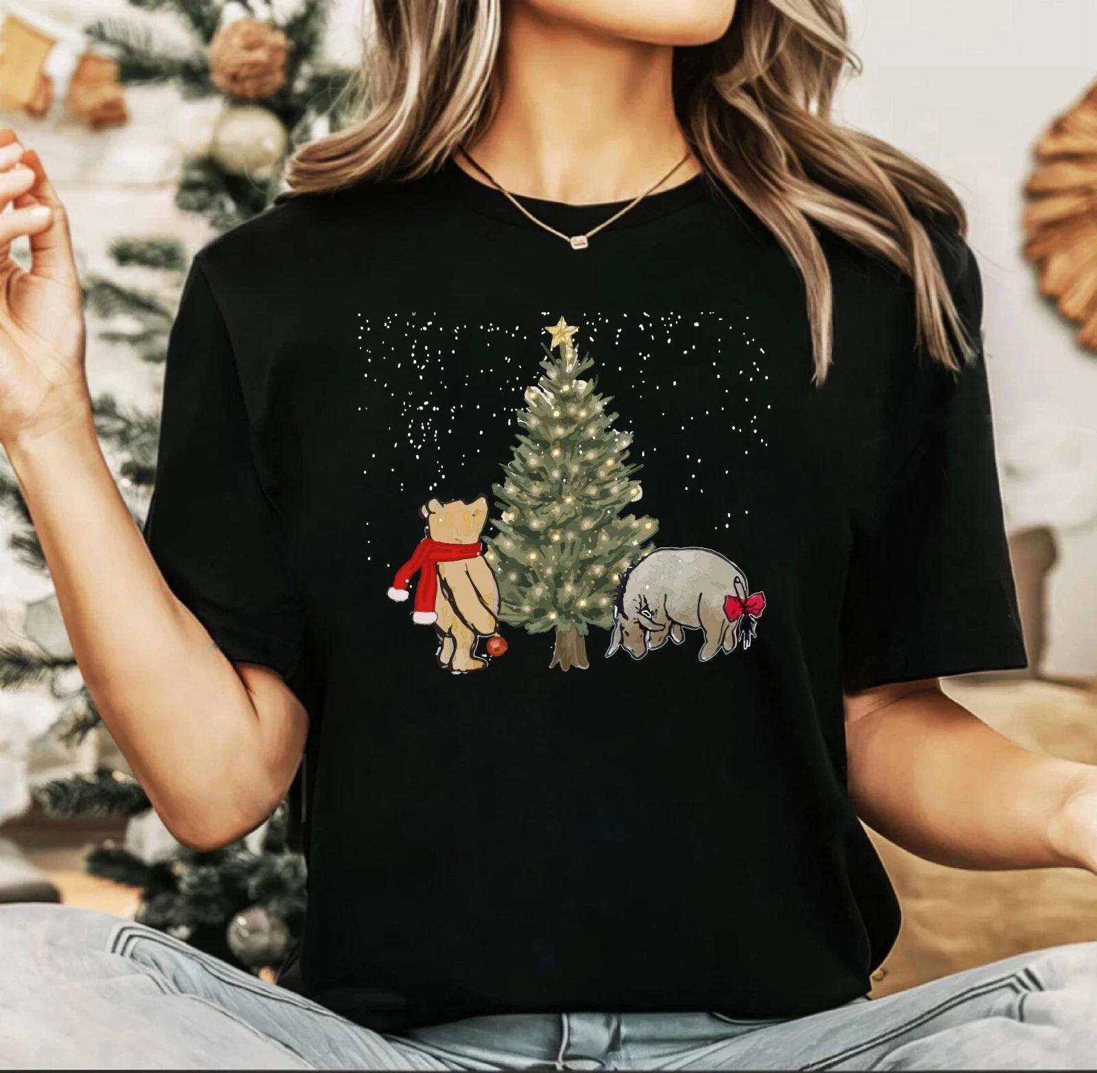 2024 Christmas unisex t-shirt, Night before Christmas party, Decorate Tree XL