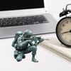 Rifle Soldier Figurine Realistic Green Soldier Statue Sculpture Metal Model Toy Home
