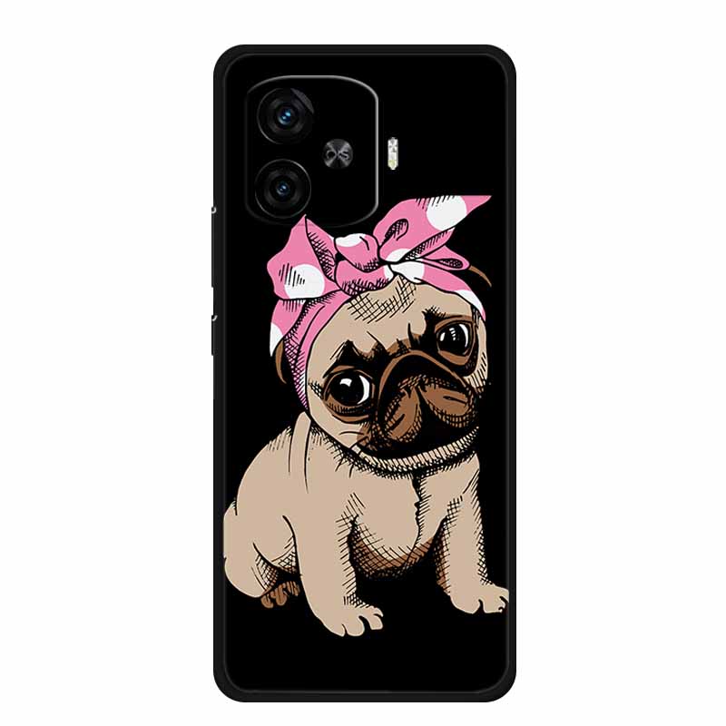Black Silicone Case For Vivo iQOO Z9 Turbo Plus Case Z 9 Turbo Coque Soft Back Cover For Vivo iQOO Z9 Turbo Phone Case Cartoon