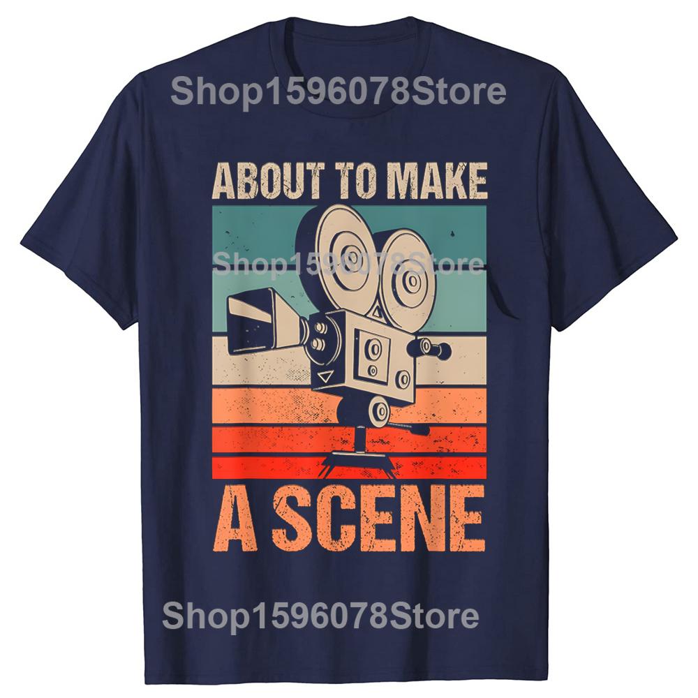 Film Autor Film Macher Kameramann Editor T-Shirt Herren Kleidung Mode T-Shirts Baumwolle Kurzarm Übergroßes T-Shirt Oberteile