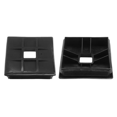 2 Piezas Tapa de Parachoques Cuadrada de 4 Pulgadas Tapón de Extremo de Agujero de Tubería de ABS Cubierta Protectora para Mangueras de Aguas Residuales Ocultas para Autocaravana Remolque