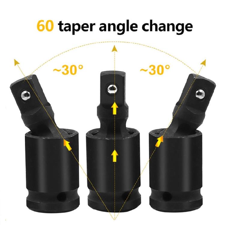 3 Pcs Impact Universal Joint Set 1/4-Inch 3/8-Inch & 1/2-Inch Drive Chrome Moly