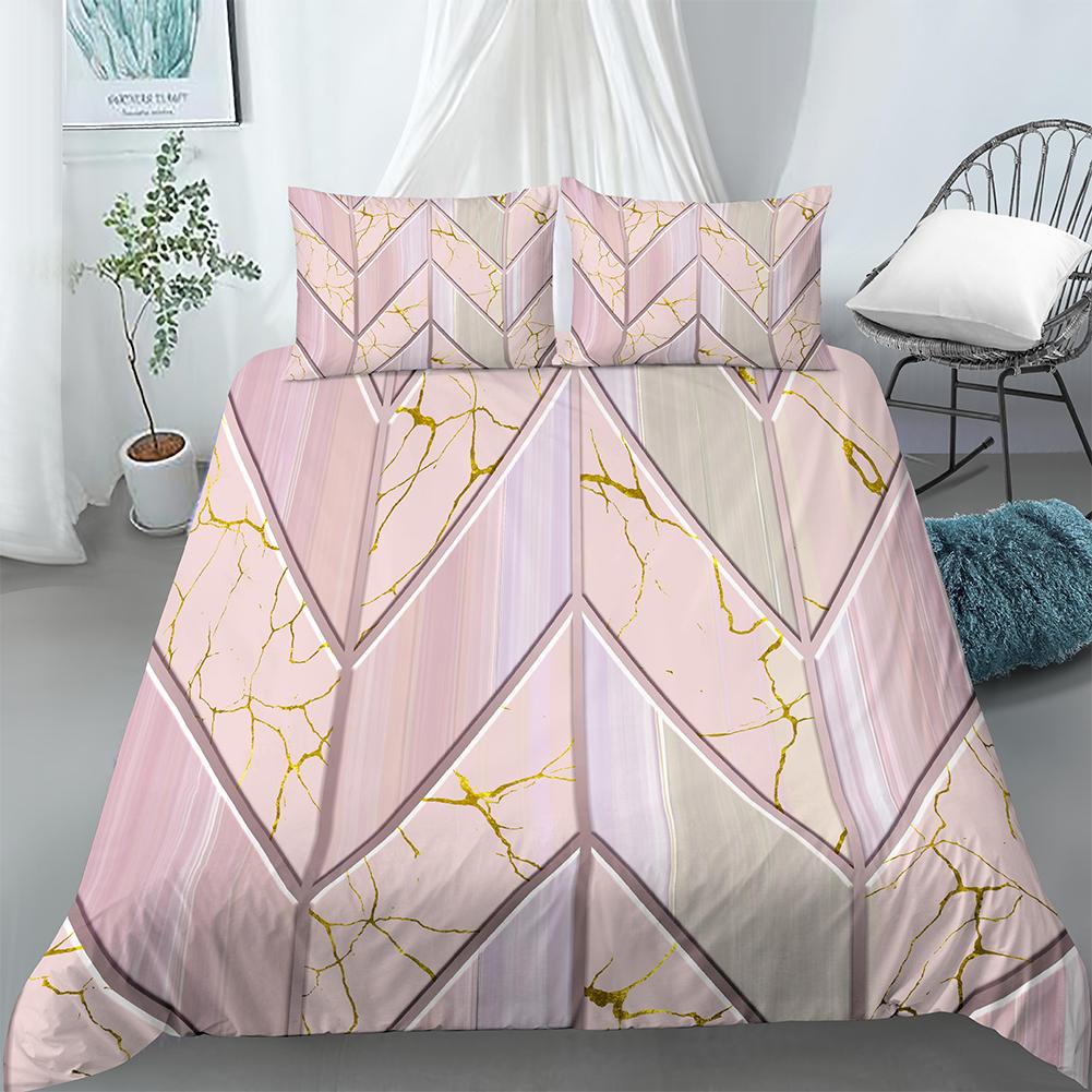 3D Geometry Duvet Cover Set King Queen Size Colourful Pattern Comforter Cover for Kids Teens Adults Boys Polyester Bedding Set