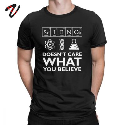 Geek Heren T-shirt Wetenschap Geeft Niet Om Wat Je Gelooft Kleding Katoenen T-shirts Wetenschapper Biologie Fysica Scheikunde Astronomie T-shirt