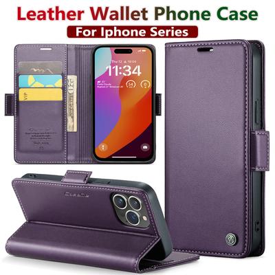 Coque iPhone 16 Pro Max iPhone 15 13 14 12 11 Pro Max SE X XR XS 8 7 6 6S Plus Porte-cartes Étui portefeuille Avec Étui de téléphone en cuir