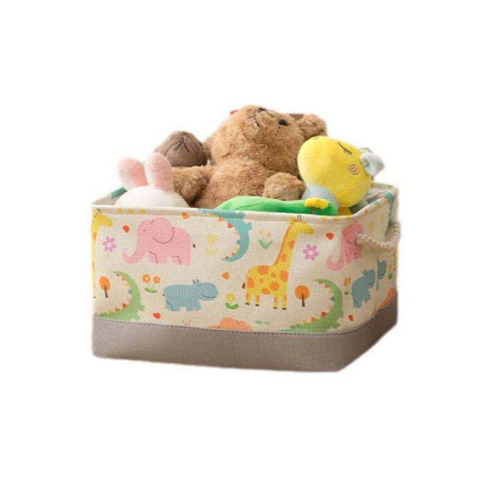 Portable Toys Storage Basket Cartoon Organizer Basket Canvas Laundry Basket Clothes Organization