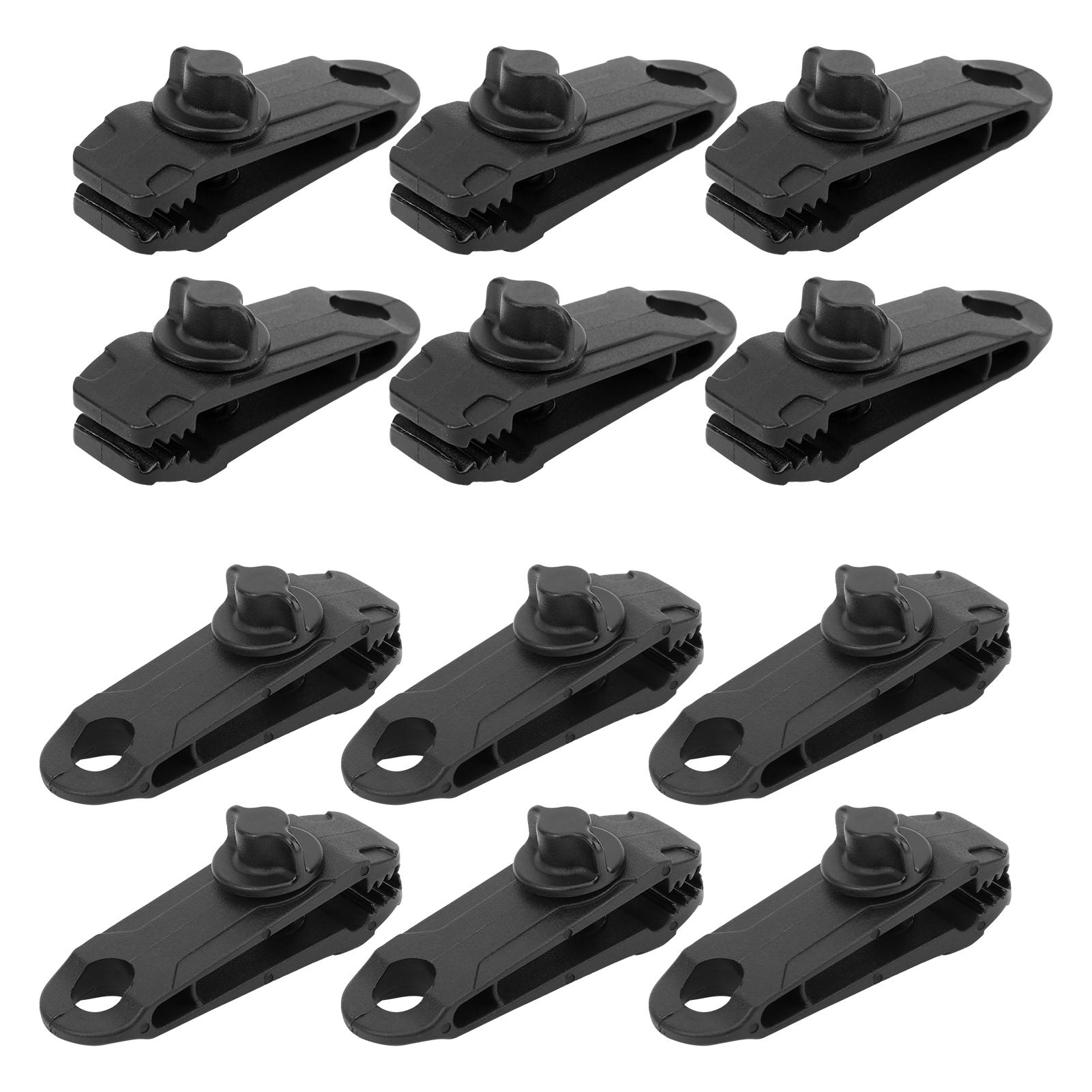 

12Pcs Set Outdoor Tent Canopy Windproof Rope Clip Fixed Buckle Camping Accessories L