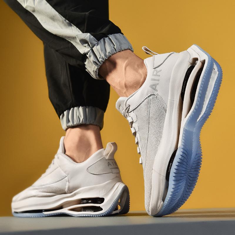 Fashion Double Layer Air Cushion Shoes for Men Outdoor Training Casual Sneakers Shock Absorption Sports Shoes Breathable Mesh Men Shoes