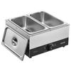 VEVOR Chocolate Melting Machine, 2 Tanks 8.2 kg Choc Commercial Melter, 1200W High Power, Water Bath Heating System, Stainless Steel Body