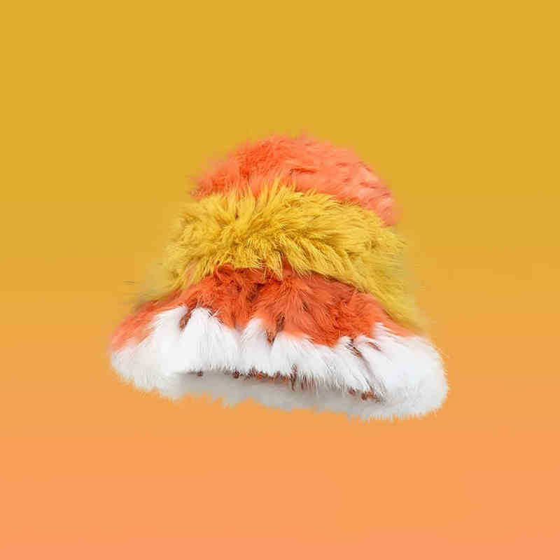 Women S Winter Warm Earmuff Knitted Hat Korean Style Rabbit Hair Blend