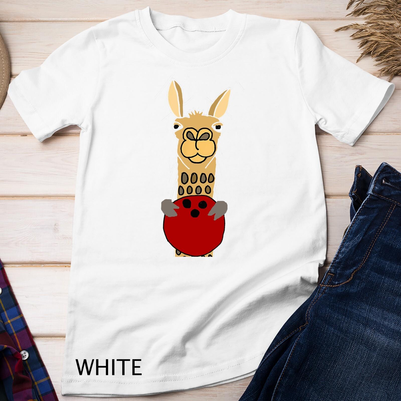 SmileteesSports Cute Llama Bowling Unisex T-Shirt Mens Womens Tees Top S