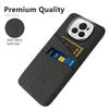 For Honor Magic6 Pro 5G Cloth Texture Phone Case Dual Card Holder PC Cover