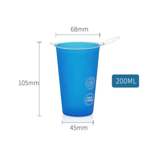 Collapsible Water Cup, Collapsible Water Bottle, Soft Flask, Portable Hydration Bottle, TPU Cup, BPA-Free, Lightweight, Easy to Clean, Flexible, Wear-