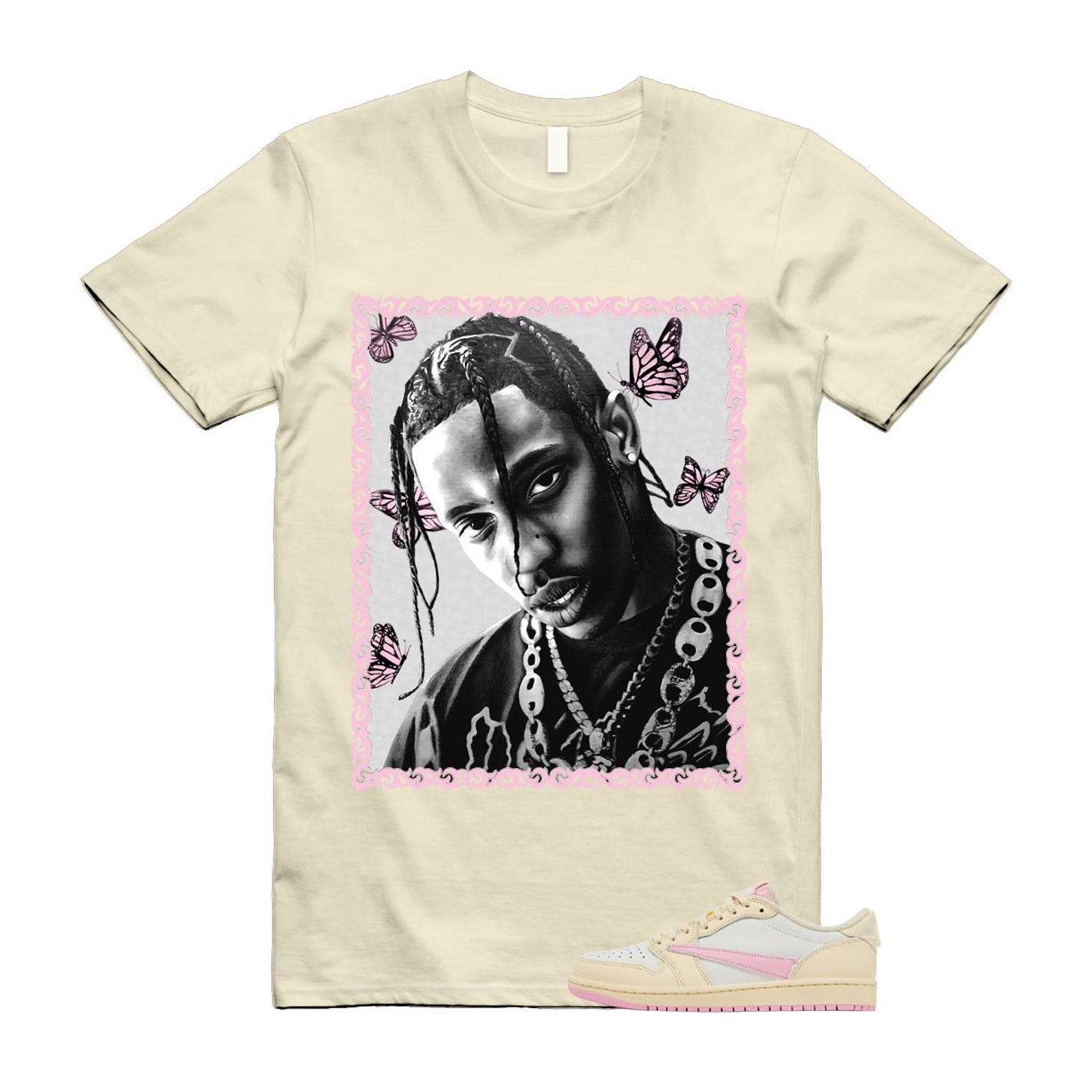1 Нежно-розовая муслиновая футболка Travis Sail Retro Low OG SP Сочетается с TRAV S