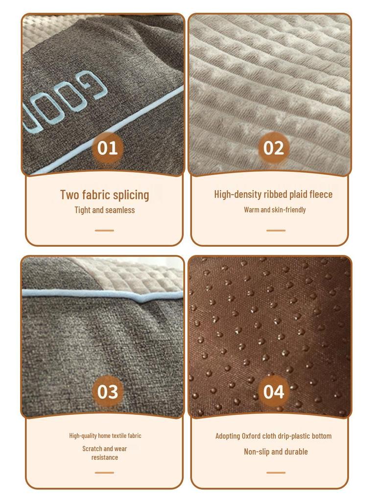 All-Season Dog Kennel Bed: Cozy Sofa Nest for Medium & Large Breeds, Winter-Warm Mat for Golden Retrievers & More