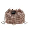 Shiny Fashion Bucket Bag 2024 Women Trendy Pu Shoulder Crossbody Handbag