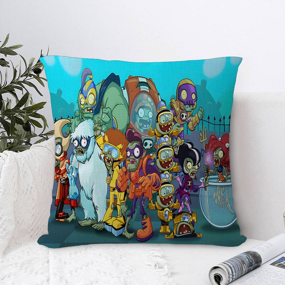 

P-Рослини-проти Мультяшних З-Зомбі Наволочка Чохол для подушки Оббивка Диван Декоративна подушка Домашній декор Наволочка 12x12Inch