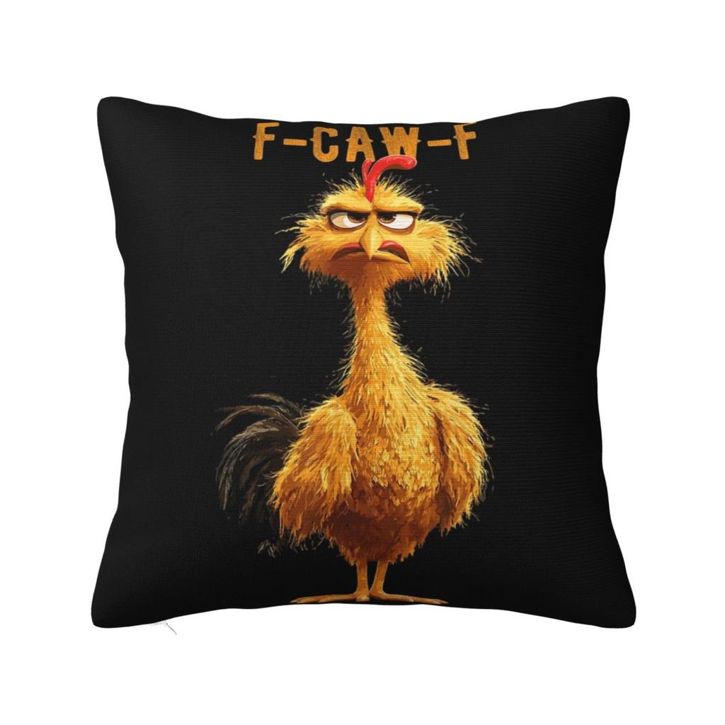 Funny F-Caw-F Chicken FCAWF Pillowcases Printed Cushion Cover Pillow Covers Living Room Decorations Zipper Multi Size