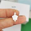 1 Piece Stainless Steel Pendant Charm Heart Rose Shell Star Sun Butterfly Bow Flower Red Gold Custom Necklace