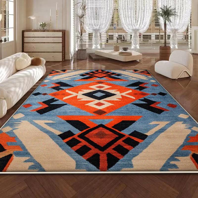 

Persian Inspired Geometric Area Rug – Traditional Pattern Non-Slip Carpet, Soft Floor Mat for Living Room Bedroom Lounge Decor 60*90cm