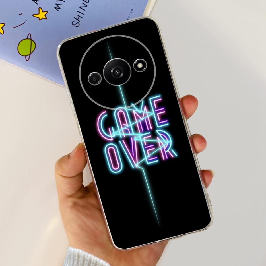 Für Xiaomi Redmi A3 Hülle Stilvolle Bemalte Abdeckung 6,71'' Klare Silikon-Weiche-TPU-Handyhülle Für Xiaomi Redmi A3 RedmiA3 Fundas Capa