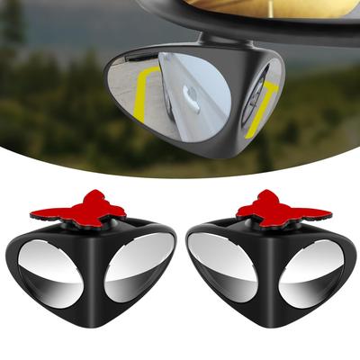 1Pcs Car Blind Spot Mirror Front Wheel Auxiliary Rearview Wide Angle Mirror 360 Degree Adjustable for Safe Driving Accessories