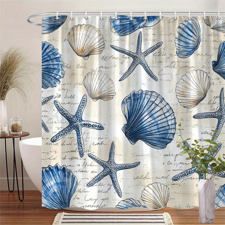 

1 Piece Vintage Ocean Theme Shower Curtain, Polyester Fabric, Machine Washable, Suitable For Bathroom Hotel Decoration W60H190(CM)-1 Pcs