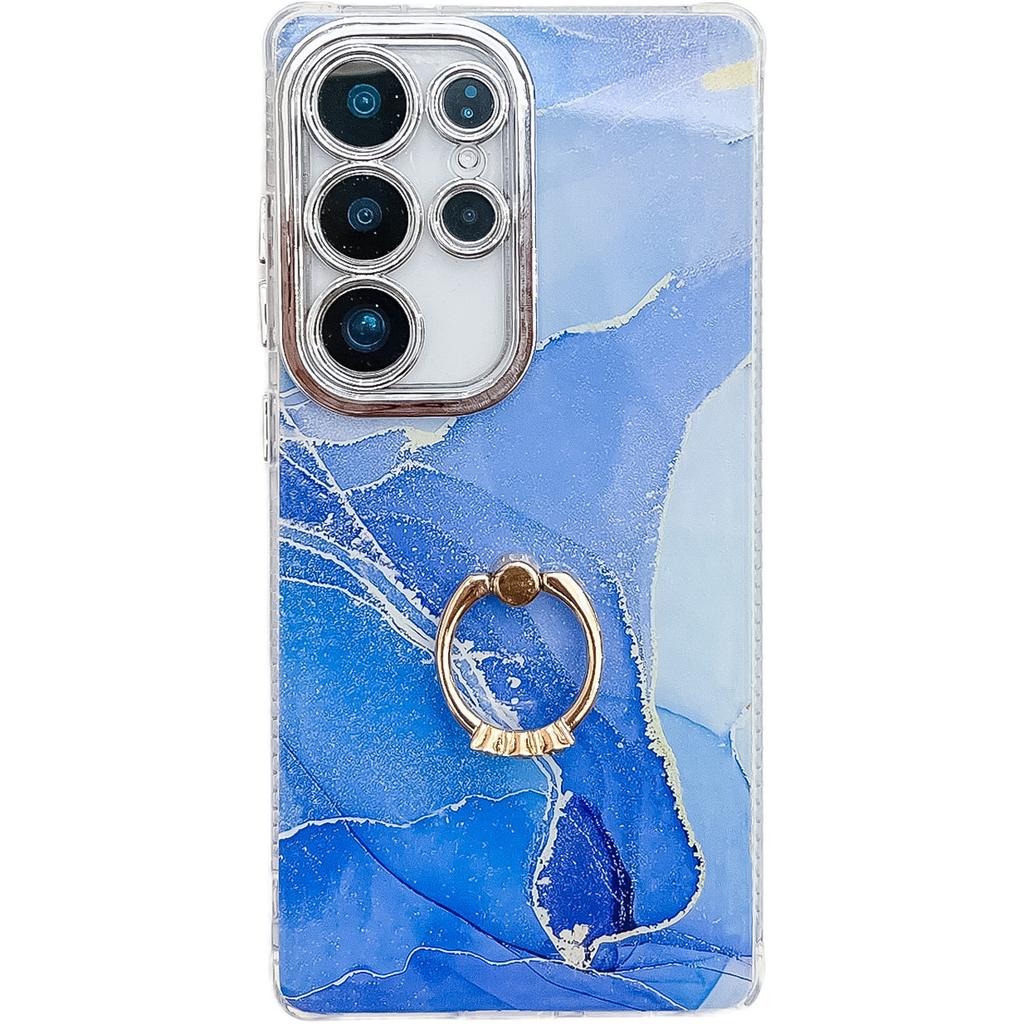 Samsung S25 Ultra Phone Case Electroplated Marble A56 Ring Bracket S24 Full Inclusive New Model