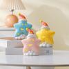 Warm Ambient Star Night Light Ceramic Material Table Ornament Festive Ceramic Lamp  Interior Spaces