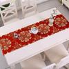 Linen Table Runner Long Embroidered Rustic Table Linen Flower Pattern Hollow Table Cover Dining Room Decoration Home Use